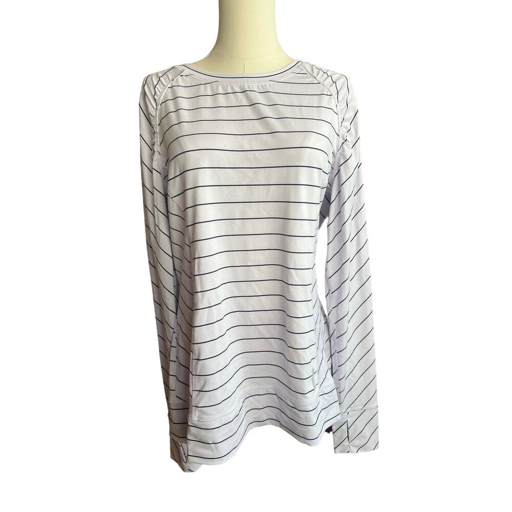 Reebok‎ purple/gray striped active top size Extra Large